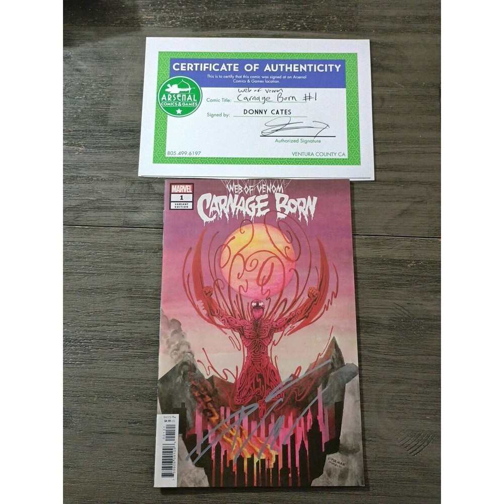 Web Of Venom Carnage Born #1 Variant Autographed Donny Cates COA